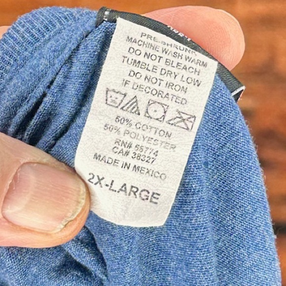 Harley-Davidson Blue Tee with Red Motorcycle Graphic - Picture 12 of 12